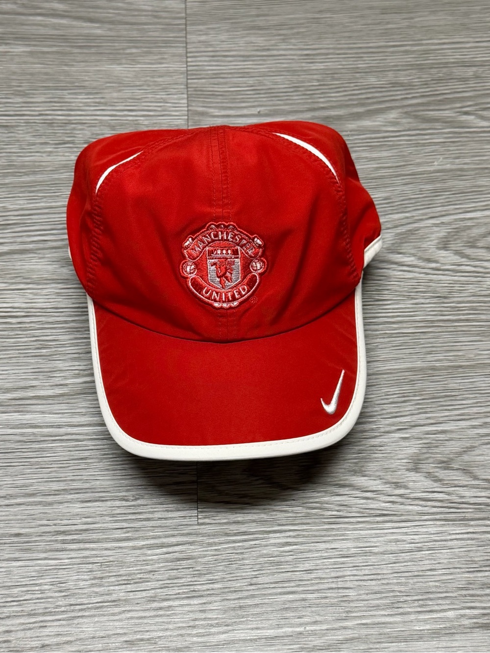 Vintage Y2K Manchester United Nike Team 6 Panel Nylon Hat Cap Adjustable